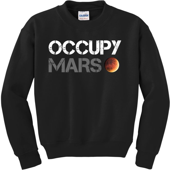 Occupy Mars Astronomy Space Explorer Rocket Science Kids Sweatshirt