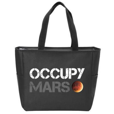 Occupy Mars Astronomy Space Explorer Rocket Science Zip Tote Bag