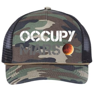 Occupy Mars Astronomy Space Explorer Rocket Science Retro Rope Trucker Hat Cap