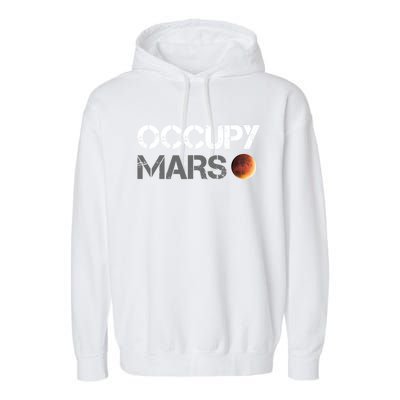 Occupy Mars Astronomy Space Explorer Rocket Science Garment-Dyed Fleece Hoodie