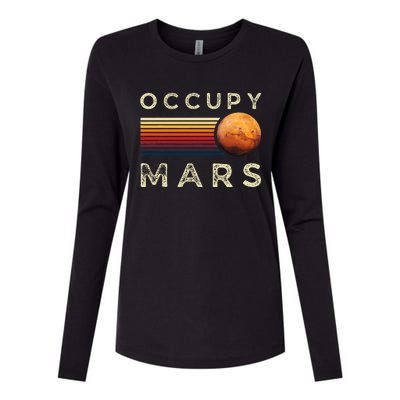 Occupy Mars Astronomy Space Explorer Womens Cotton Relaxed Long Sleeve T-Shirt