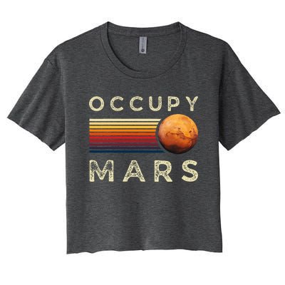 Occupy Mars Astronomy Space Explorer Women's Crop Top Tee