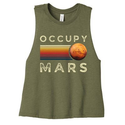 Occupy Mars Astronomy Space Explorer Women's Racerback Cropped Tank