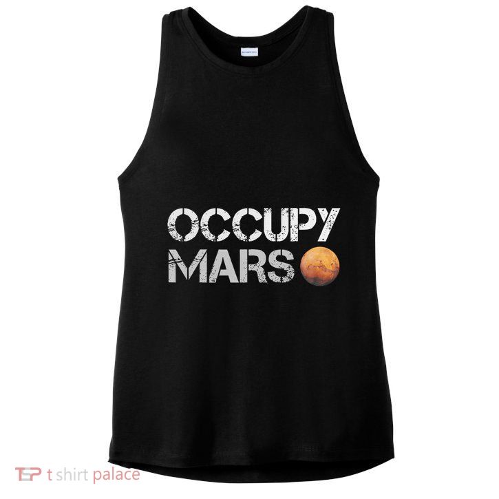Occupy Mars Astronomy Space Explorer Ladies PosiCharge Tri-Blend Wicking Tank