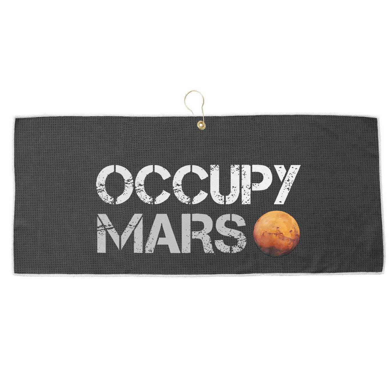 Occupy Mars Astronomy Space Explorer Large Microfiber Waffle Golf Towel