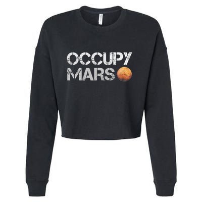 Occupy Mars Astronomy Space Explorer Cropped Pullover Crew