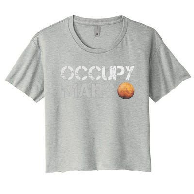 Occupy Mars Astronomy Space Explorer Women's Crop Top Tee