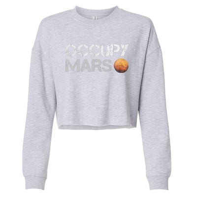 Occupy Mars Astronomy Space Explorer Cropped Pullover Crew