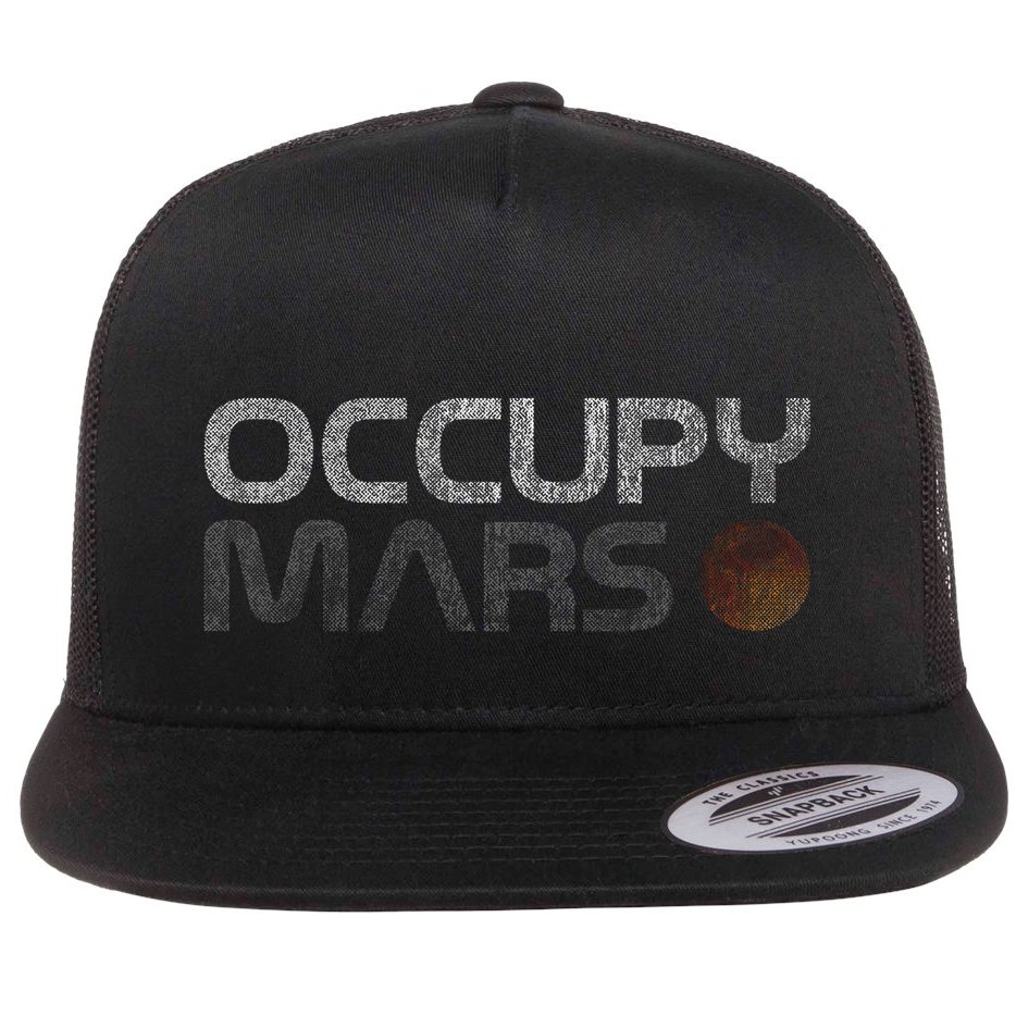 Occupy Mars Astronomy Space Explorer Flat Bill Trucker Hat