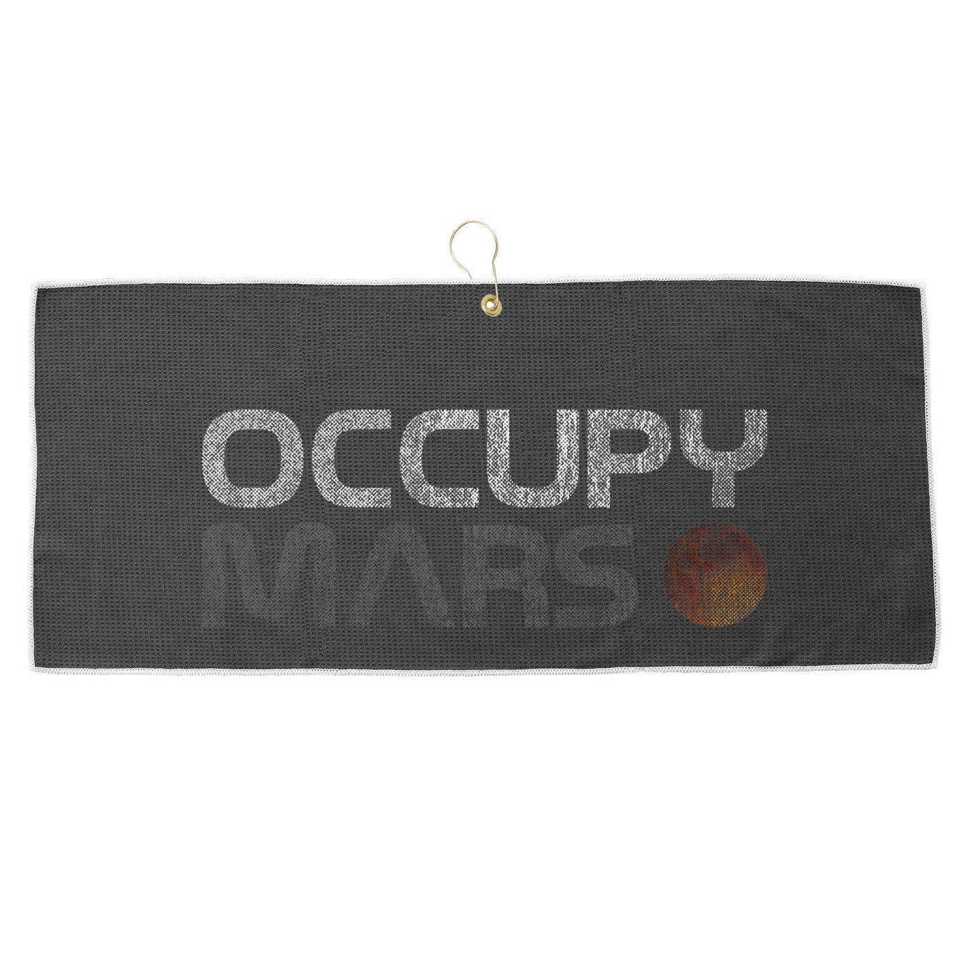 Occupy Mars Astronomy Space Explorer Large Microfiber Waffle Golf Towel