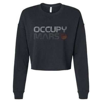 Occupy Mars Astronomy Space Explorer Cropped Pullover Crew