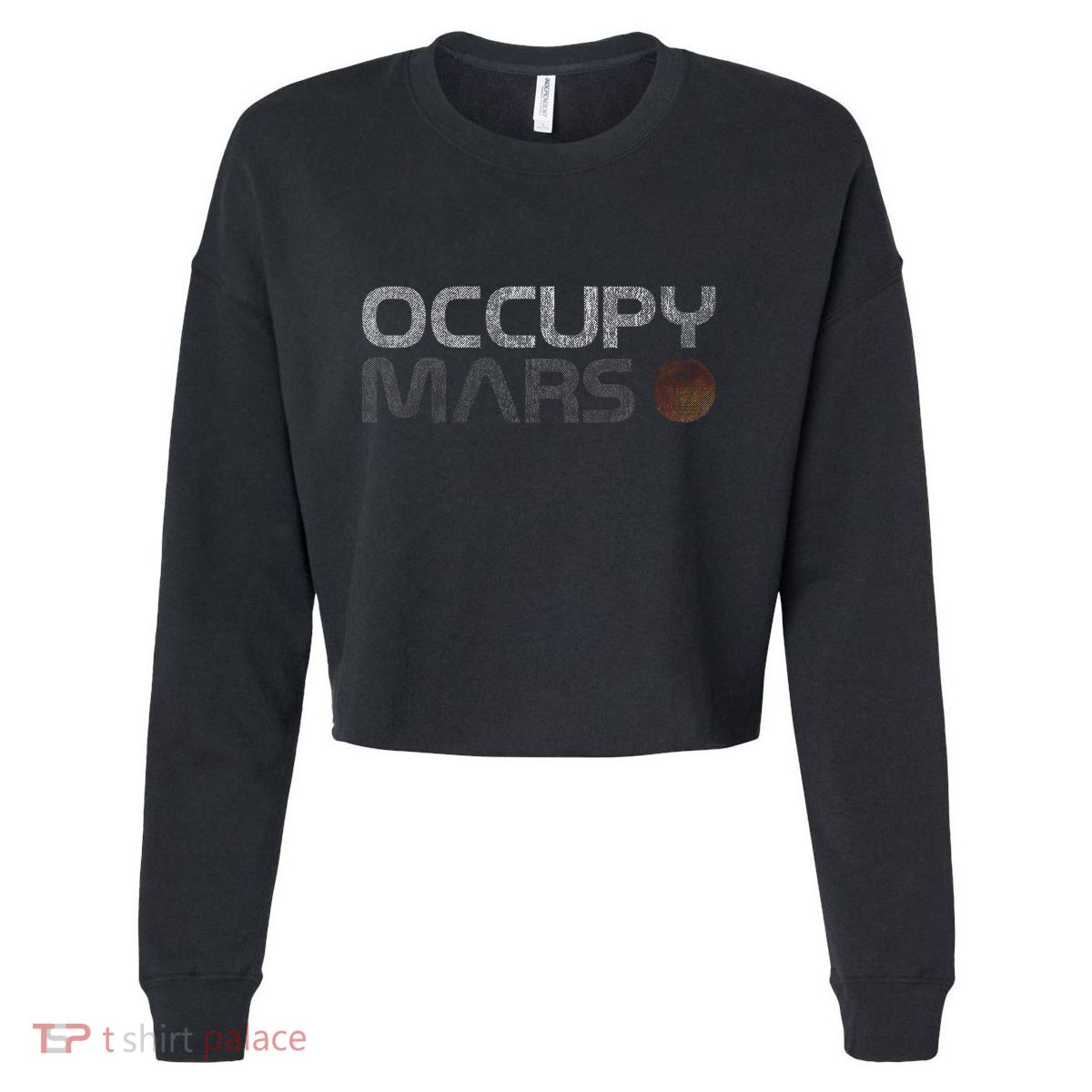 Occupy Mars Astronomy Space Explorer Cropped Pullover Crew
