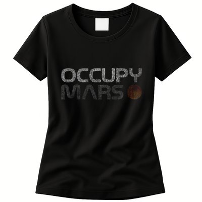 Occupy Mars Astronomy Space Explorer Womens T-Shirt