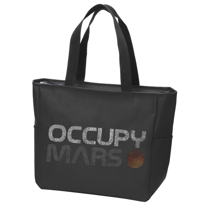 Occupy Mars Astronomy Space Explorer Zip Tote Bag