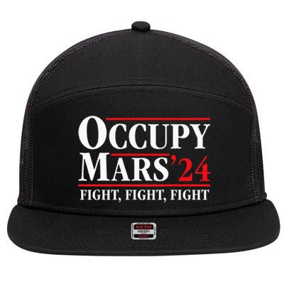 Occupy Mars Astronomy Space Fight Fight Fight 7 Panel Mesh Trucker Snapback Hat