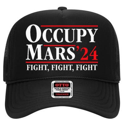 Occupy Mars Astronomy Space Fight Fight Fight High Crown Mesh Back Trucker Hat