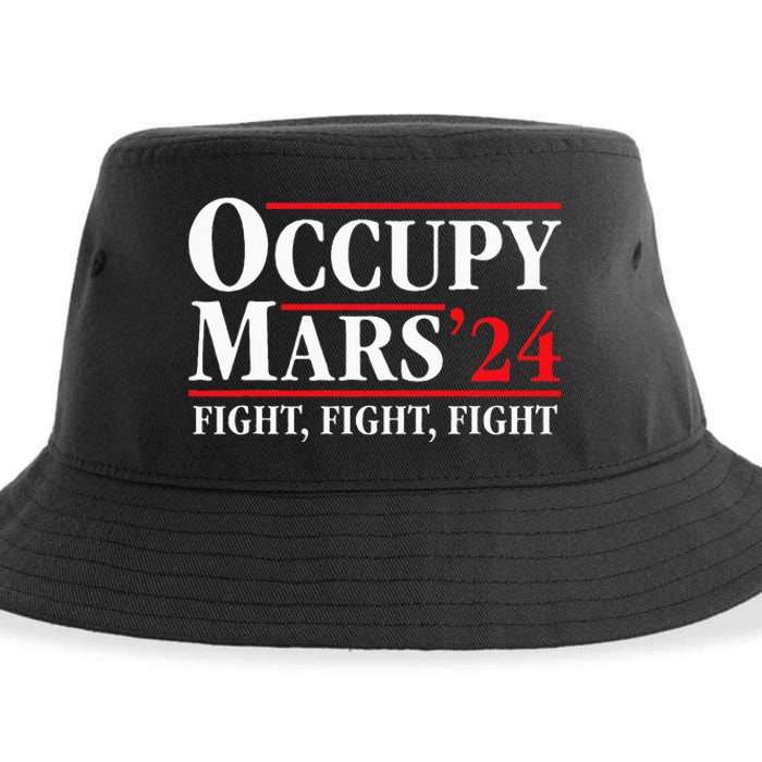 Occupy Mars Astronomy Space Fight Fight Fight Sustainable Bucket Hat