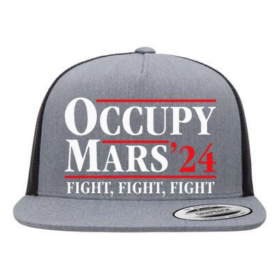 Occupy Mars Astronomy Space Fight Fight Fight Flat Bill Trucker Hat