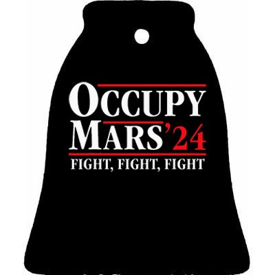 Occupy Mars Astronomy Space Fight Fight Fight Ceramic Bell Ornament