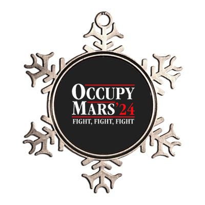 Occupy Mars Astronomy Space Fight Fight Fight Metallic Star Ornament