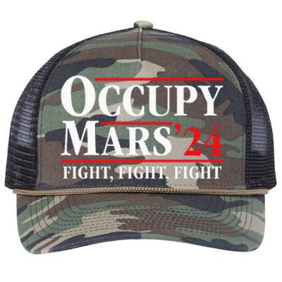 Occupy Mars Astronomy Space Fight Fight Fight Retro Rope Trucker Hat Cap