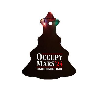 Occupy Mars Astronomy Space Fight Fight Fight Ceramic Tree Ornament