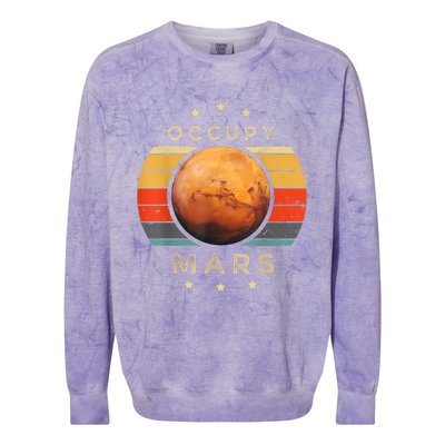 Occupy Mars Astronomy Space Explorer Colorblast Crewneck Sweatshirt