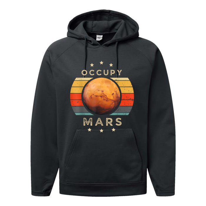 Occupy Mars Astronomy Space Explorer Performance Fleece Hoodie