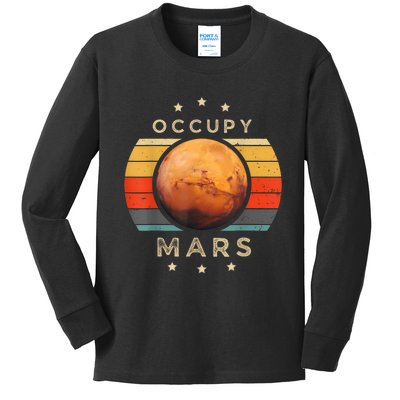 Occupy Mars Astronomy Space Explorer Kids Long Sleeve Shirt