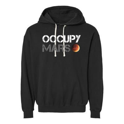 Occupy Mars Astronomy Space Explorer Rocket Science Garment-Dyed Fleece Hoodie