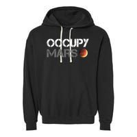 Occupy Mars Astronomy Space Explorer Rocket Science Garment-Dyed Fleece Hoodie
