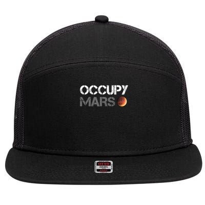 Occupy Mars Astronomy Space Explorer Rocket Science 7 Panel Mesh Trucker Snapback Hat