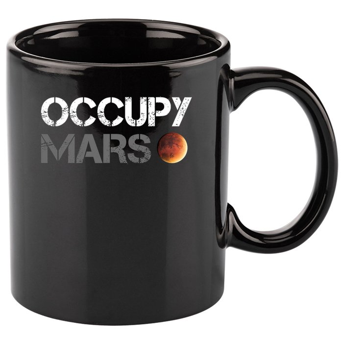 Occupy Mars Astronomy Space Explorer Rocket Science 11oz C Handle Ceramic Mug