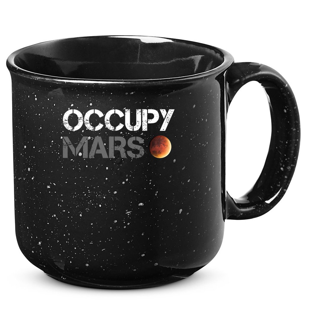 Occupy Mars Astronomy Space Explorer Rocket Science 15oz Campfire Ceramic Mug