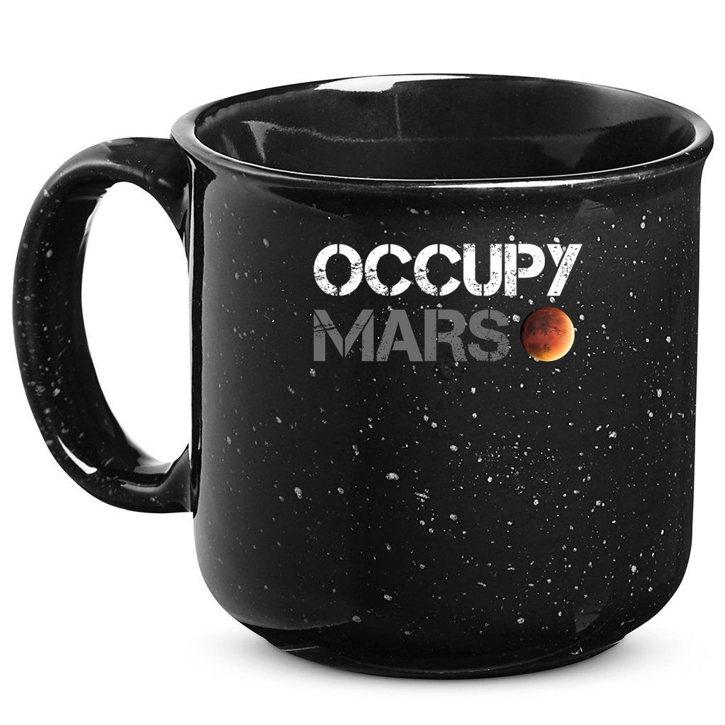 Occupy Mars Astronomy Space Explorer Rocket Science 15oz Campfire Ceramic Mug