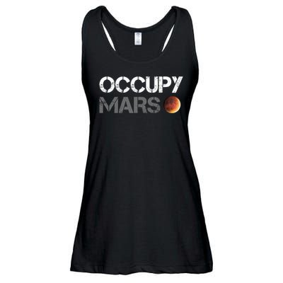 Occupy Mars Astronomy Space Explorer Rocket Science Ladies Essential Flowy Tank
