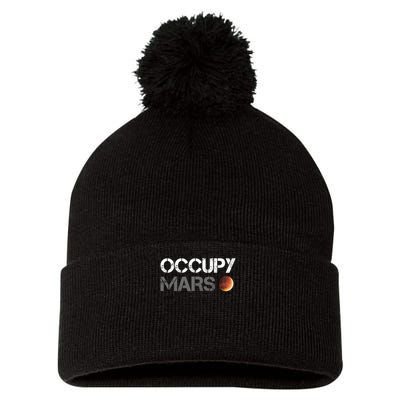 Occupy Mars Astronomy Space Explorer Rocket Science Pom Pom 12in Knit Beanie