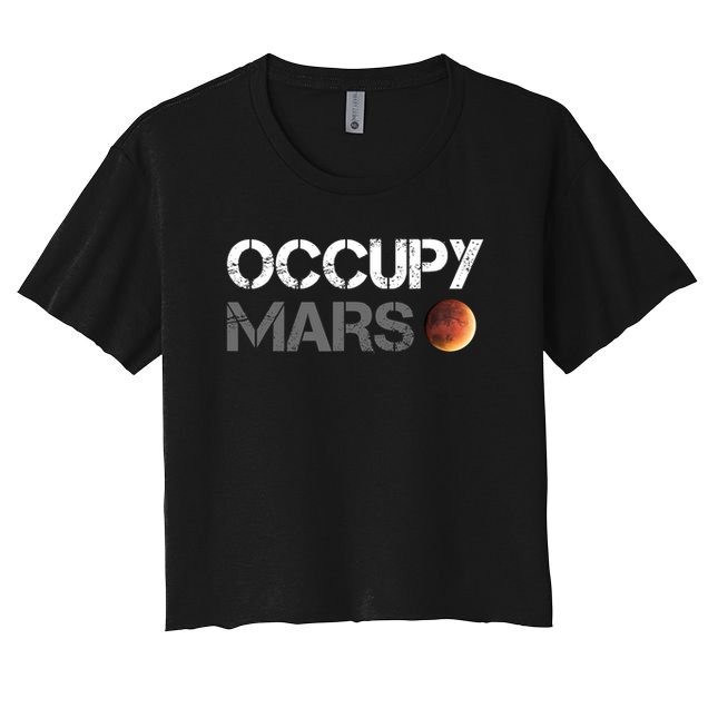 Occupy Mars Astronomy Space Explorer Rocket Science Crop Top