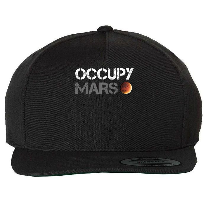 Occupy Mars Astronomy Space Explorer Rocket Science Wool Snapback Cap