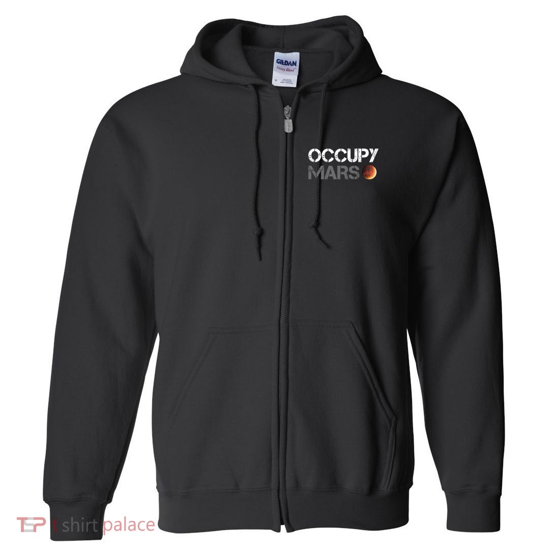 Occupy Mars Astronomy Space Explorer Rocket Science Full Zip Hoodie