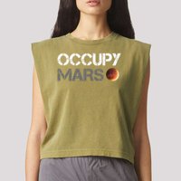 Occupy Mars Astronomy Space Explorer Rocket Science Garment-Dyed Women's Muscle Tee