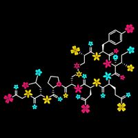 Oxytocin Molecule And Flowers Love Hormone Chemistry Design Cooling Performance Crew T-Shirt