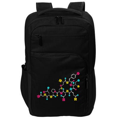 Oxytocin Molecule And Flowers Love Hormone Chemistry Design Impact Tech Backpack