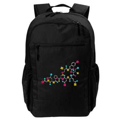 Oxytocin Molecule And Flowers Love Hormone Chemistry Design Backpack