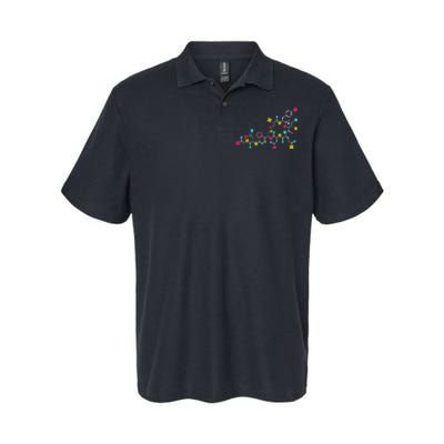 Oxytocin Molecule And Flowers Love Hormone Chemistry Design Softstyle Adult Sport Polo