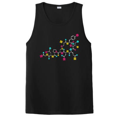 Oxytocin Molecule And Flowers Love Hormone Chemistry Design PosiCharge Competitor Tank