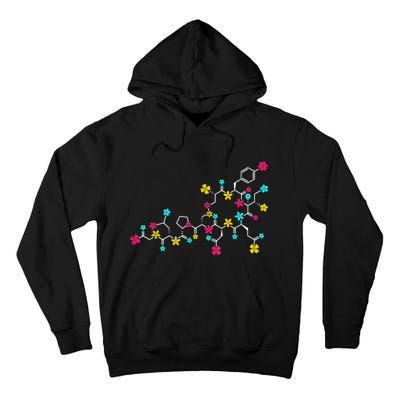 Oxytocin Molecule And Flowers Love Hormone Chemistry Design Tall Hoodie