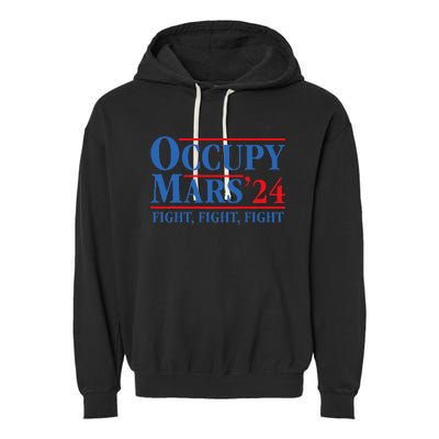 Occupy Mars Astronomy Space Fight Fight Fight Garment-Dyed Fleece Hoodie