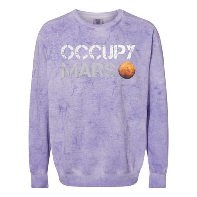 Occupy Mars Astronomy Space Explorer Colorblast Crewneck Sweatshirt