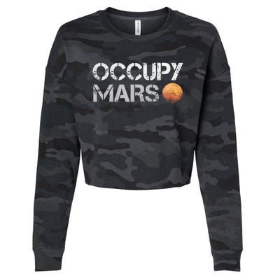 Occupy Mars Astronomy Space Explorer Cropped Pullover Crew